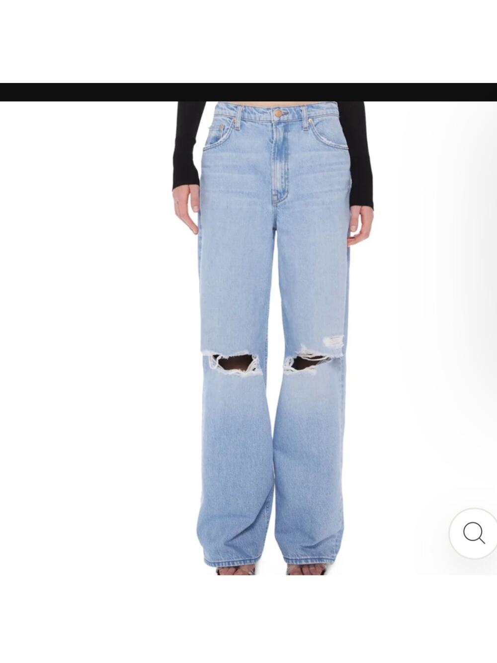 NEW Snacks Mother The Fun Dip Puddle Sliced ripped jeans in Lots of Nibbles wash